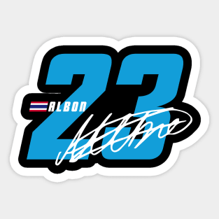 Alex Albon 23 Signature Number Sticker